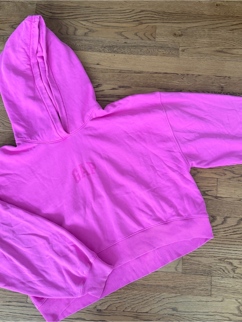 GAP bright pink logo hoodie